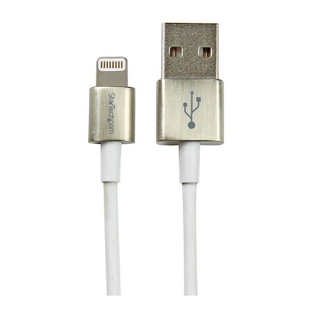 Startech.Com 1M Metal Lightning to USB Cbl, USBLTM1MWH USBLTM1MWH